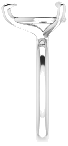 14K White  12x8 mm Pear Solitaire Engagement Ring Mounting (4)