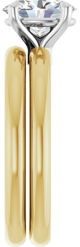 Sužadėtuvių Žiedas „Claw-Prong Euro Shank“ 14k yellow/white gold Oval 8mm x 6mm (9)
