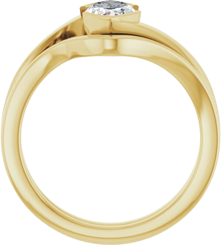 Sužadėtuvių Žiedas „Half-Bezel Solitaire“ 14k yellow gold Marquise 10mm x 5mm (7)