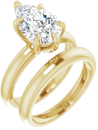 Sužadėtuvių Žiedas „Claw-Prong Solitaire“ 14k yellow gold Pear 12mm x 8mm (6)