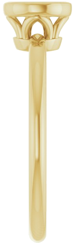 Sužadėtuvių Žiedas „Bezel-Set“ 14k yellow gold Round 5.5mm (4)