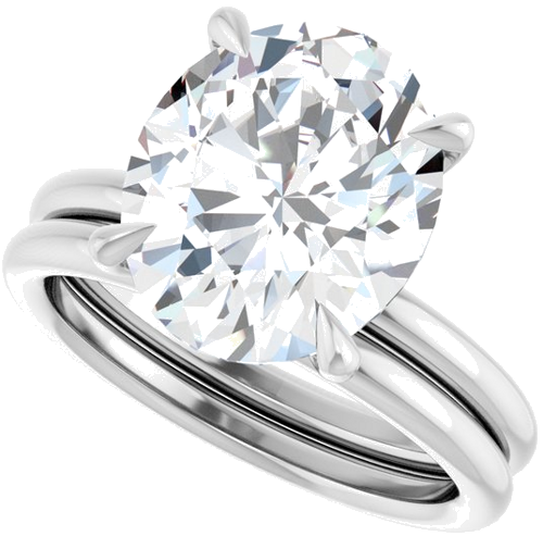 Sužadėtuvių Žiedas „Claw-Prong Solitaire“ 10k white gold Oval 12mm x 10mm (10)