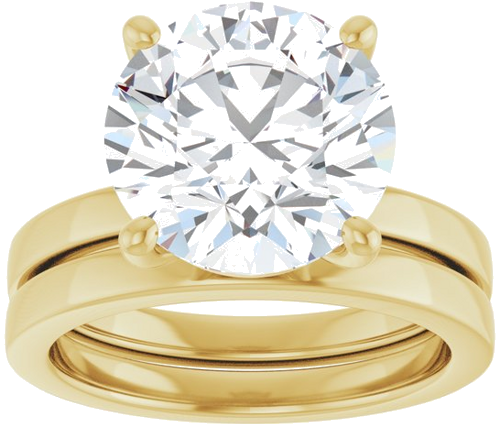 Sužadėtuvių Žiedas „Solitaire“ 18k yellow gold Round 11mm (8)