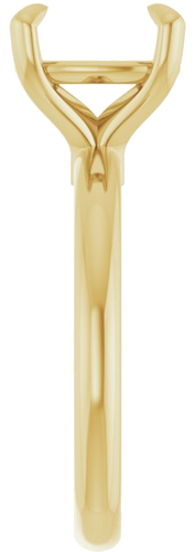 Sužadėtuvių Žiedas „Claw-Prong Euro Shank“ 18k yellow gold Cushion 9mm (4)