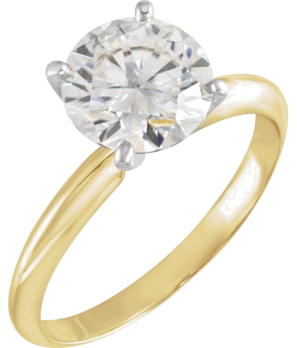 Sužadėtuvių Žiedas „Pre-Notched Lightweight Solitaire“ 14k yellow/white gold Round 4mm x 4.1mm (3)