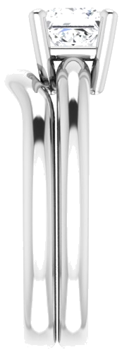 14K White 5.5 mm Square Engagement Ring Mounting (9)