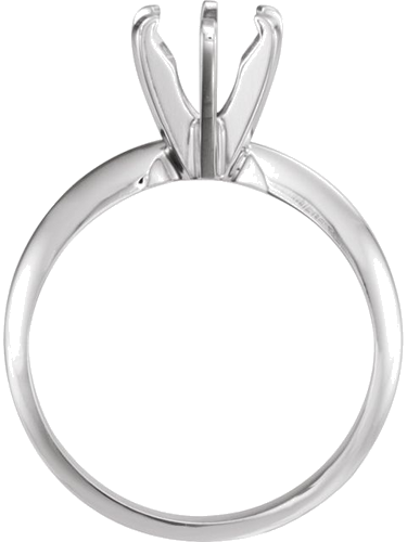 Sužadėtuvių Žiedas „Pre-Notched Solitaire“ 585 Baltojo Aukso Round 6mm x 6.6mm (2)