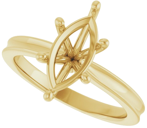 Sužadėtuvių Žiedas 14k yellow gold Marquise 12mm x 6mm (5)