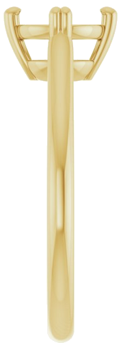 14K Yellow 6.5 mm Round Solitaire Engagement Ring Mounting (4)