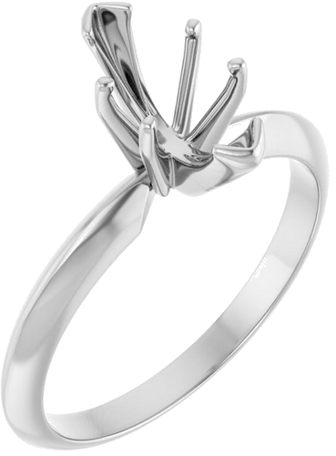 14K White 6-Prong 10x5 mm Marquise V-End Solitaire Ring Mounting (1)