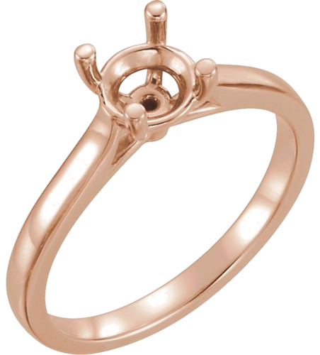 Sužadėtuvių Žiedas „Solitaire“ 14k rose gold Round 5.8mm (1)