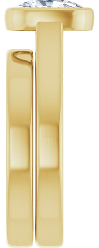 Sužadėtuvių Žiedas „Bezel-Set Solitaire“ 14k yellow gold Elongated Cushion 8mm x 6mm (9)