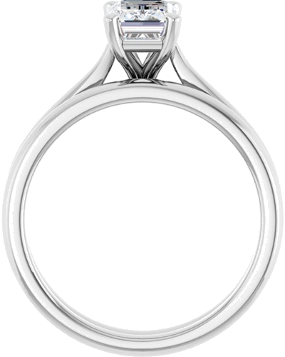 Platinum 7x5 mm Emerald Engagement Ring Mounting (7)