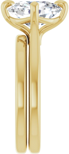 Sužadėtuvių Žiedas „Solitaire“ 14k yellow gold Elongated Cushion 10mm x 8mm (9)