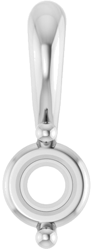 Pakabukas „Solitaire“ 585 Baltojo Aukso Round 3mm (1)