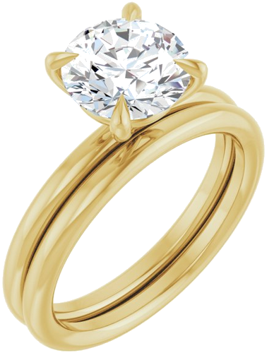 Sužadėtuvių Žiedas „Claw-Prong Solitaire“ 14k yellow gold Round 8mm (6)