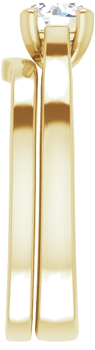 Sužadėtuvių Žiedas 18k yellow gold Round 5.5mm (9)