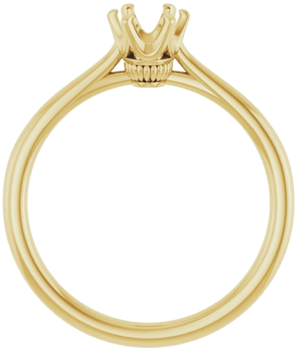 Sužadėtuvių Žiedas „Solitaire“ 585 Geltonojo Aukso Oval 7mm x 5mm (2)