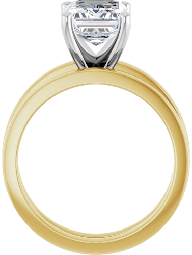 Sužadėtuvių Žiedas „Solitaire“ 585 Baltojo Ir Geltonojo Aukso Emerald 9mm x 7mm (7)