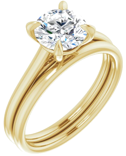 Sužadėtuvių Žiedas „Claw-Prong Solitaire“ 10k yellow gold Round 7mm (6)