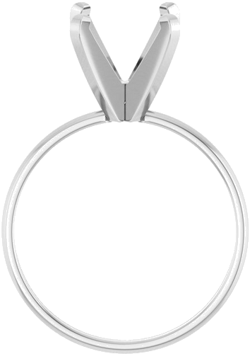 Sužadėtuvių Žiedas „Solitaire“ 14k white gold Round 9.5mm (2)