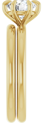 Sužadėtuvių Žiedas „Claw-Prong“ 10k yellow gold Round 6.5mm (9)