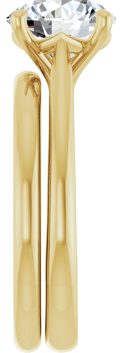 Sužadėtuvių Žiedas „Solitaire“ 18k yellow gold Round 8.2mm (9)