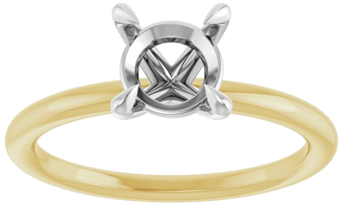 Sužadėtuvių Žiedas „Claw-Prong Solitaire“ 14k yellow/white gold Round 7mm (3)