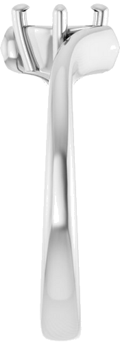Sužadėtuvių Žiedas „Solitaire Bypass“ 925 Sidabro Round 5.2mm (4)