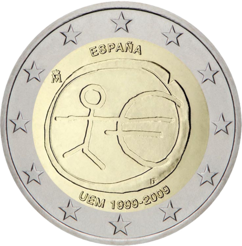 2009 Ispanija EMU 2 eurų moneta (1)