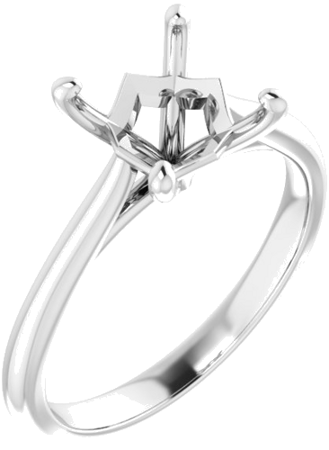 Sužadėtuvių Žiedas „Solitaire“ 950 Platinos Square 6.5mm (1)