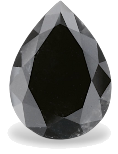 1.18 carat Fancy Black-VVS2 Natūralus Pear Deimantas (1)