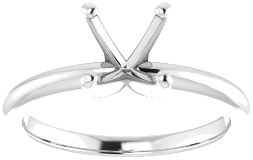 14K X1 White  5.5 mm Square Solitaire Engagement Ring Mounting (3)