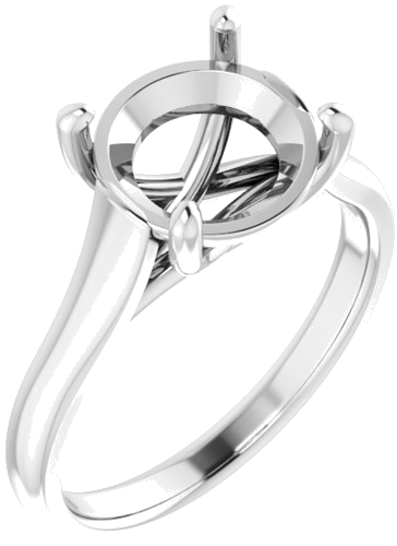 Sužadėtuvių Žiedas „Solitaire“ 585 Baltojo Aukso Round 9.4mm (1)