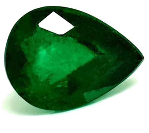 0.6 carat GREEN Pear Smaragdas (1)