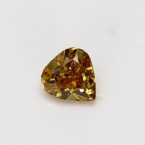 0.33 carat Fancy Deep Brownish Orangey Yellow-SI2 Natūralus Heart Deimantas (1)