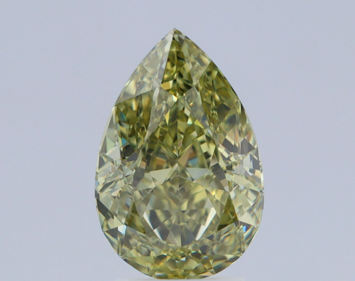 3.08 carat Fancy Grayish Greenish Yellow-VVS1 Natūralus Pear Deimantas (1)