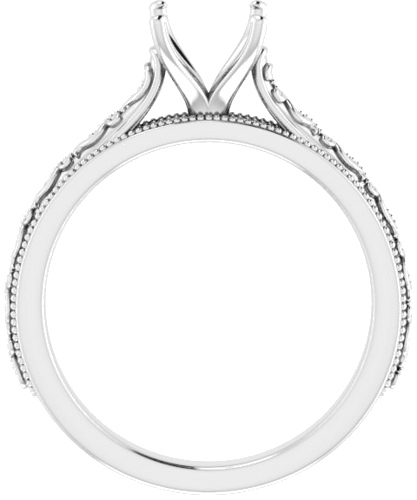 Sužadėtuvių Žiedas „Solitaire“ 585 Baltojo Aukso Round 7mm (2)