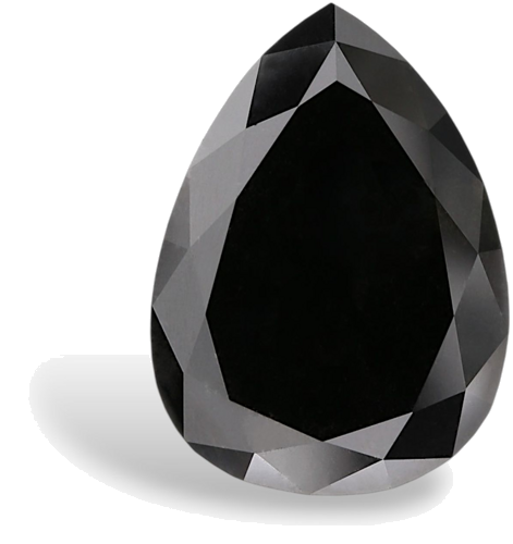 4.29 carat Fancy Black-VVS2 Natūralus Pear Deimantas (1)