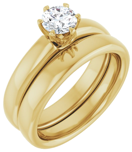 Sužadėtuvių Žiedas „Solstice Solitaire®“ 10k yellow gold Round 5.2mm (6)