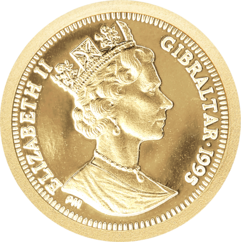 1/25 oz Kolis 1995 Gibraltaras Auksinė moneta (2)