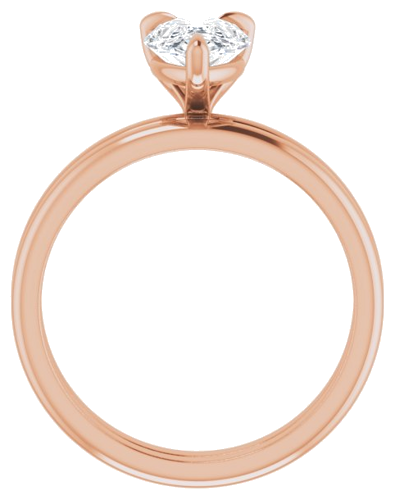 Sužadėtuvių Žiedas „Solitaire“ 585 Rožinis Aukso Pear Shape 9mm x 6mm (7)