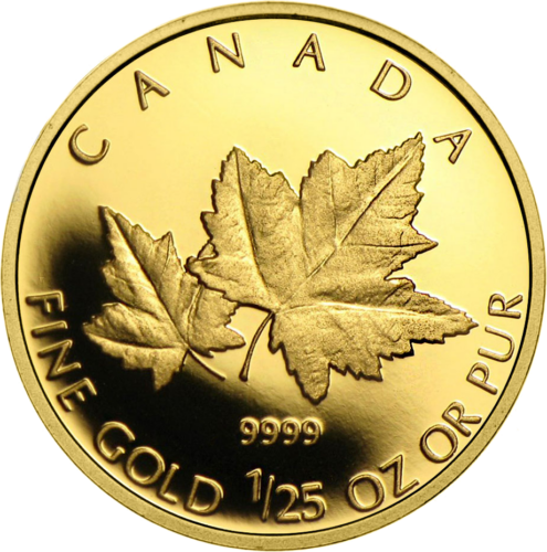 1/25 OZ MAPLE LEAF CANADA GOLD COIN (1)