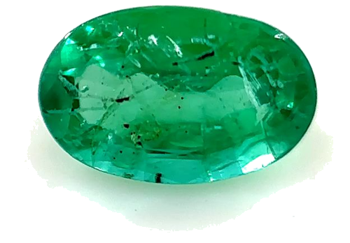0.39 carat GREEN Oval Smaragdas (1)
