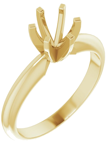 Sužadėtuvių Žiedas „Lightweight Solitaire“ 14k yellow gold Round 5.7mm x 6mm (1)