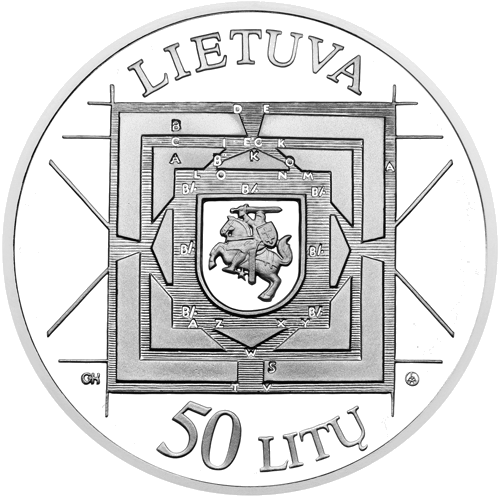 2000 Kazimieras Semenavičius 50 litų sidabrinė moneta PF 68 ULTRA CAMEO (4)