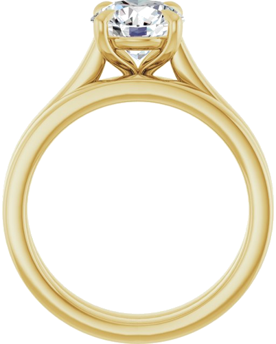 Sužadėtuvių Žiedas „Claw-Prong“ 14k yellow gold Round 7.4mm (7)