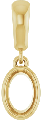 Pakabukas „Bezel-Set Charm“ 10k yellow gold Oval 6mm x 4mm (1)