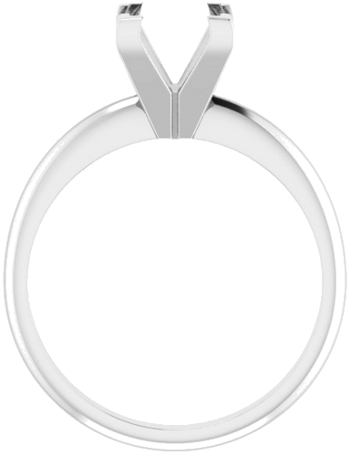 Sužadėtuvių Žiedas „V-End Solitaire“ 585 Baltojo Aukso Square 6.5mm (2)