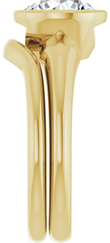 Sužadėtuvių Žiedas „Bezel-Set Solitaire“ 14k yellow gold Round 8.2mm (9)
